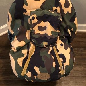 Army fatigue cozy infant car seat cover